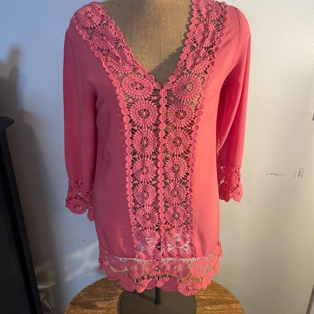 Solitaire Swim orange cover up size small